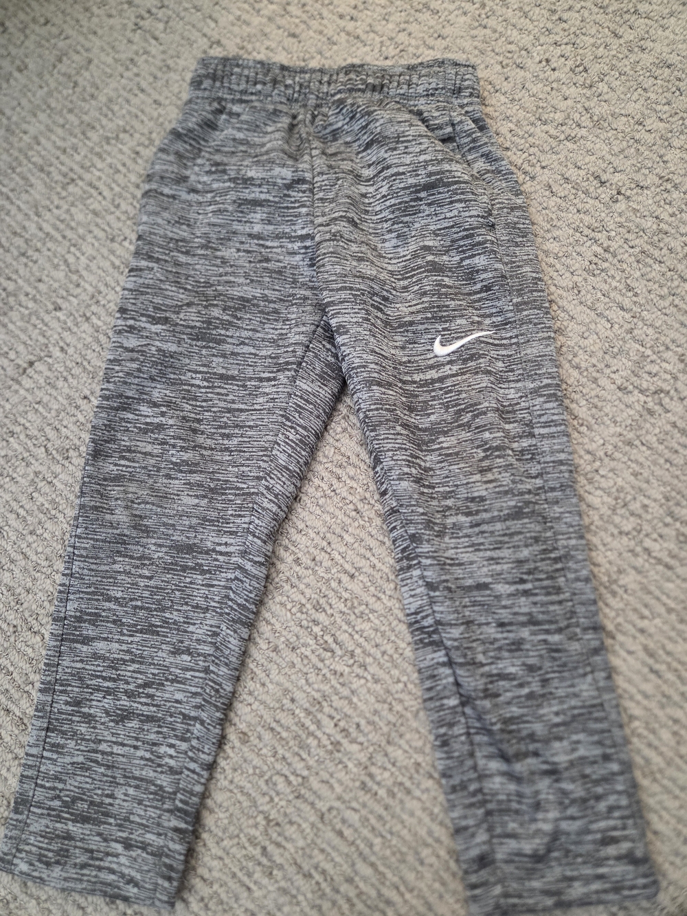 Nike Kids' Gray Marled Jogger Bottoms Dri-fit Size 6